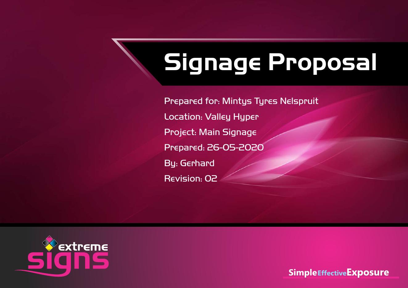 Minty's Nelspruit — Signage Proposal