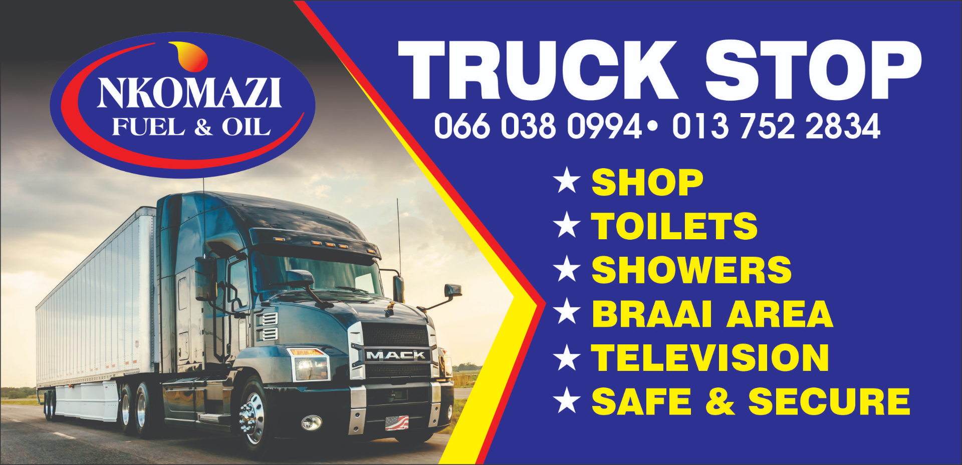 Nkomazi Fuel & Oil — Truck Stop Banner