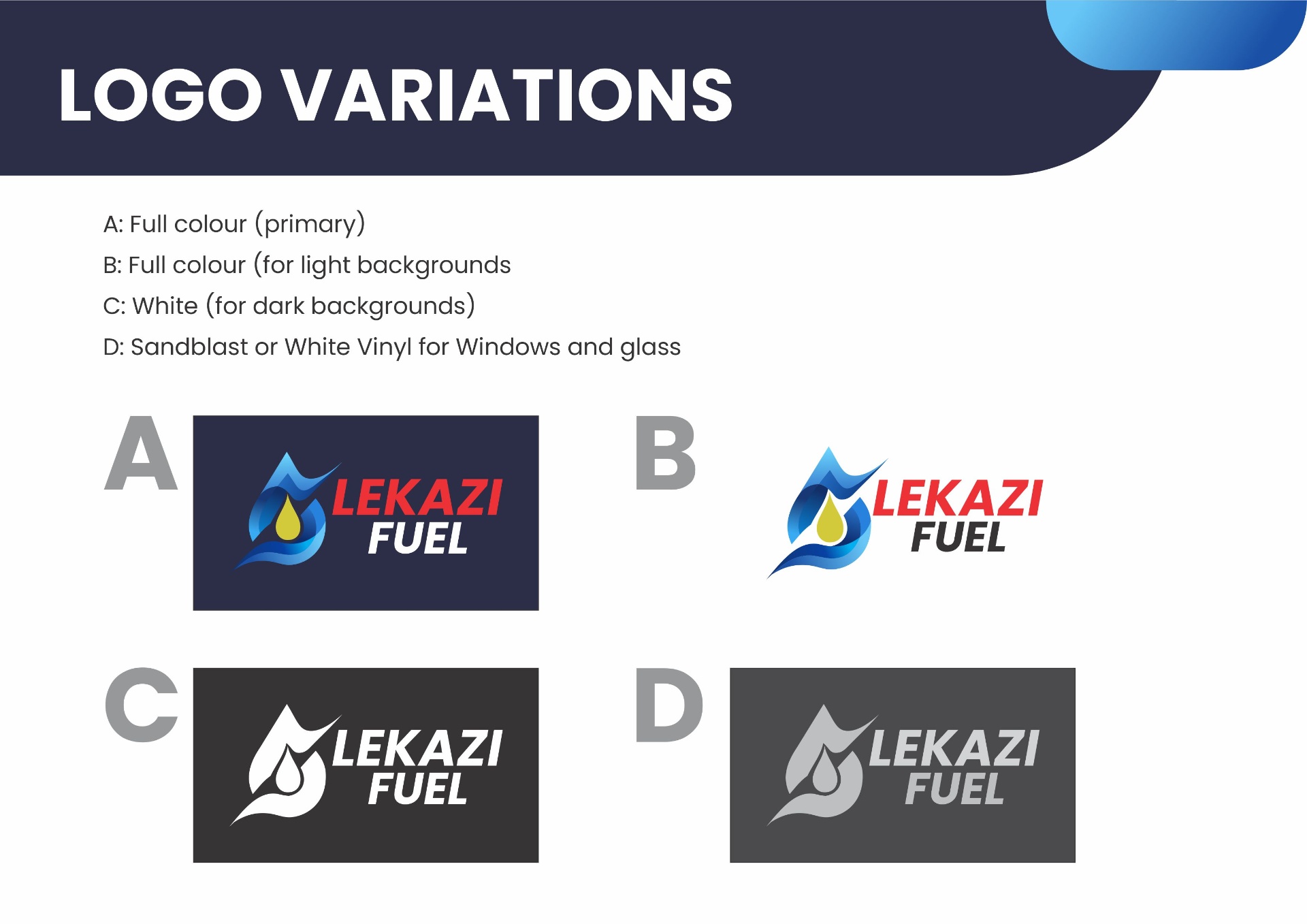 Lekazi Fuel — Logo Variations