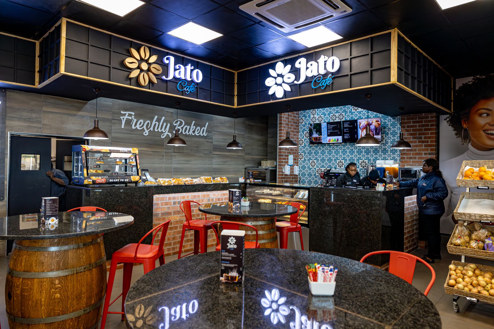 Jato Café — Interior Signage & Counter