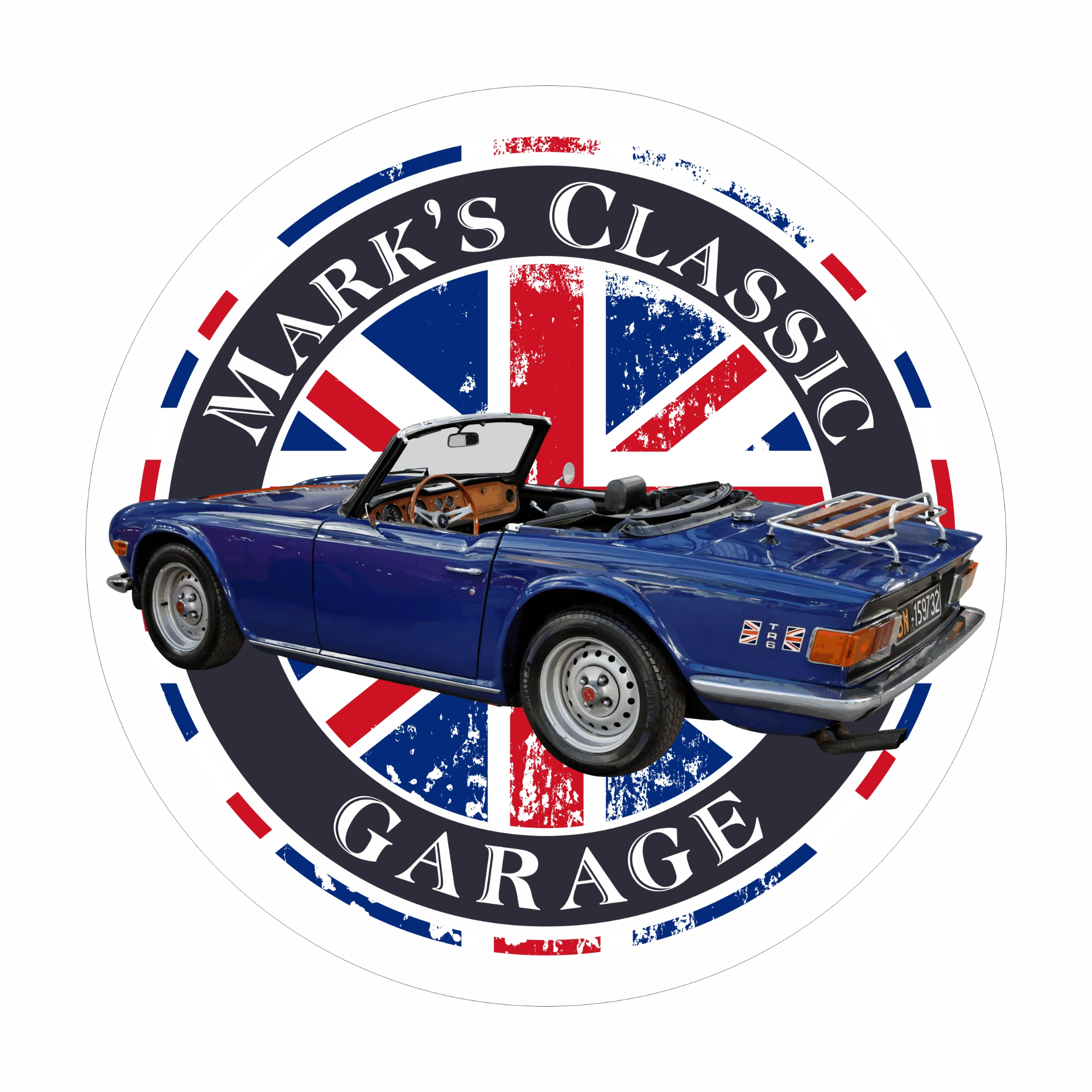 Mark's Classic Garage — Circular Sign