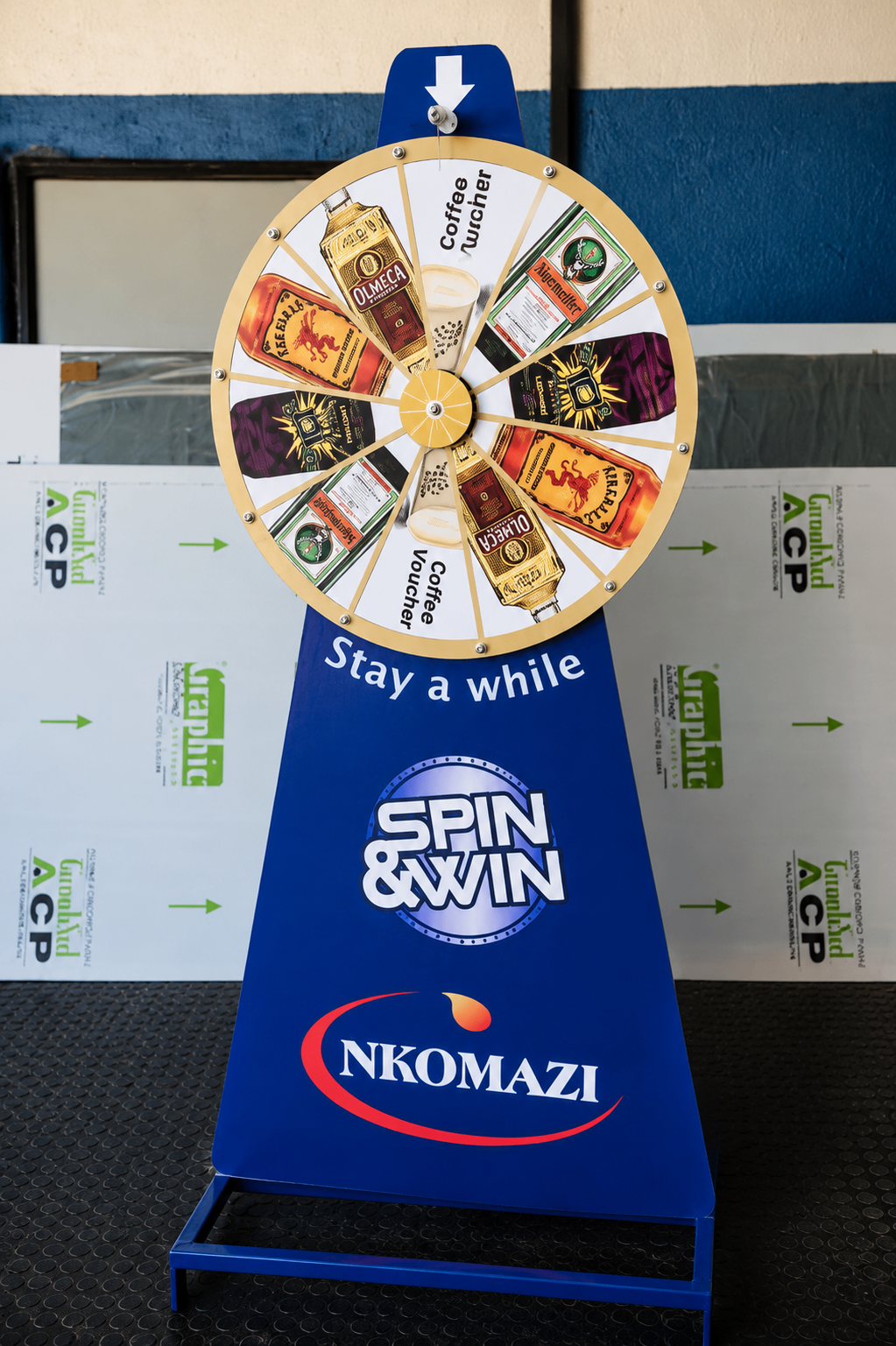 Nkomazi — Spin & Win Promo Stand