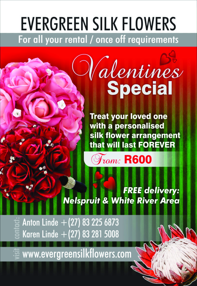 Evergreen Silk Flowers — Valentines