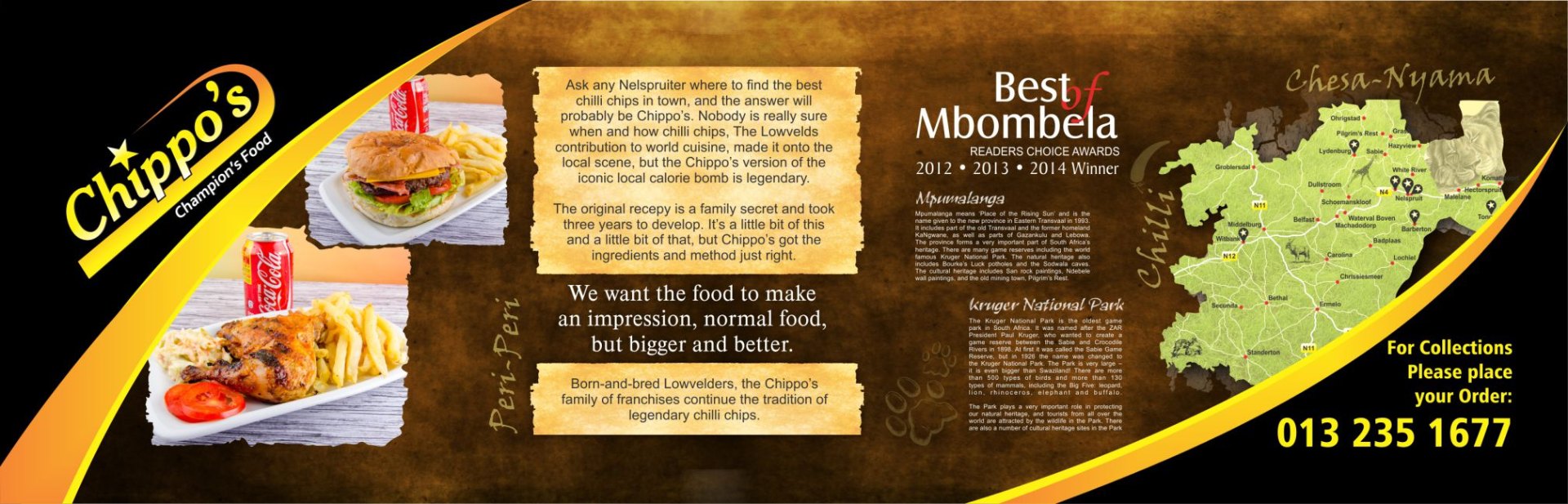 Chippo's Champion's Food — Wall Banner