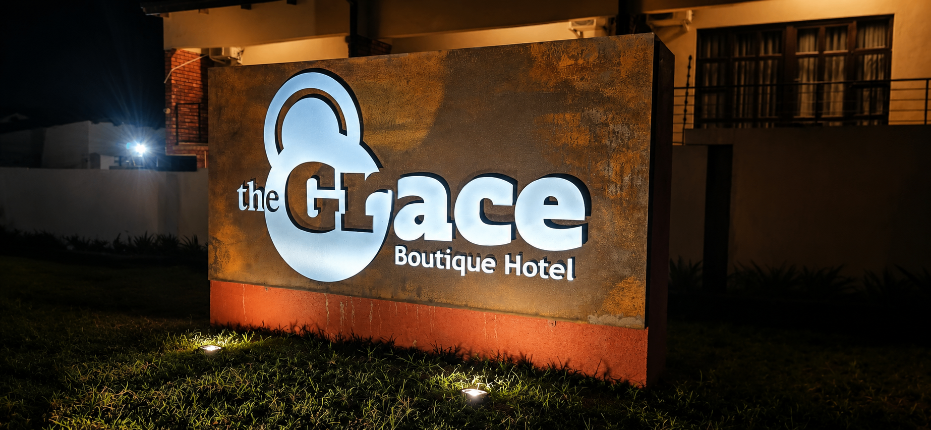 The Grace Boutique Hotel — Night Signage