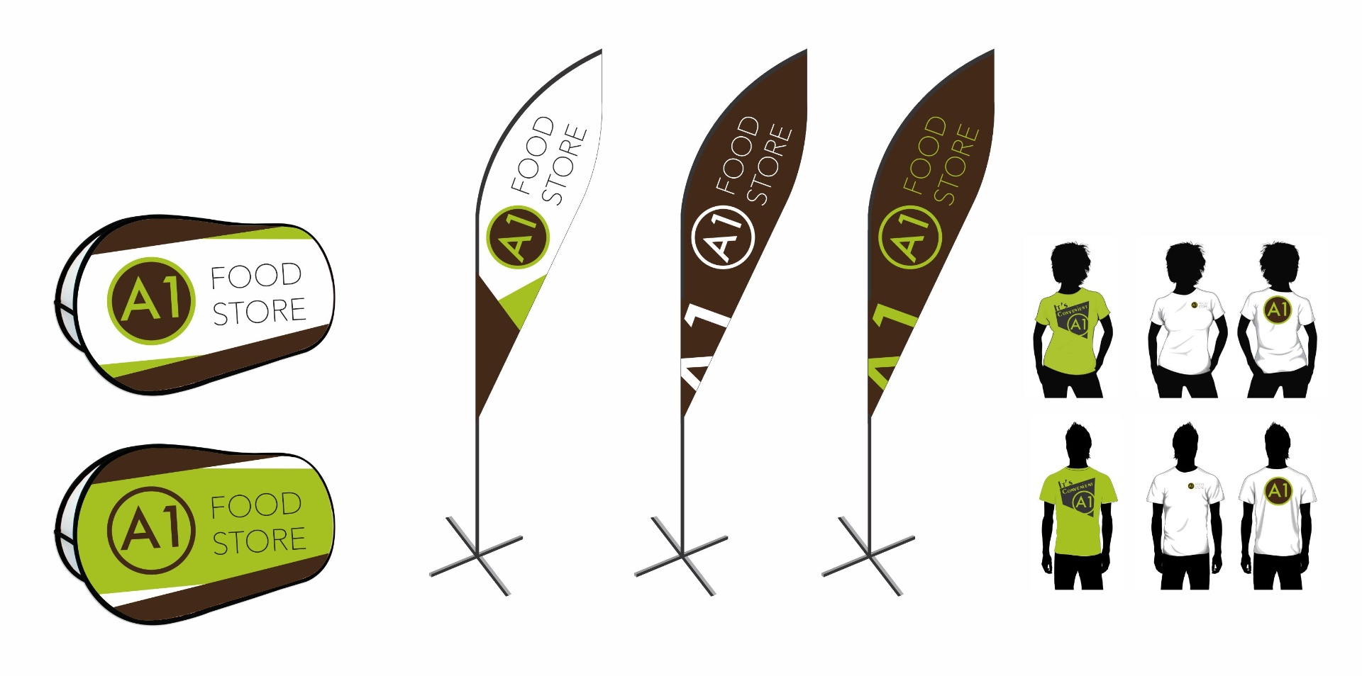 A1 Food Store — Pop-up & Feather Banners